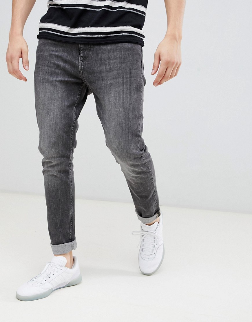 Esprit Slim Fit Tapered Jeans In Grey Wash - Grey