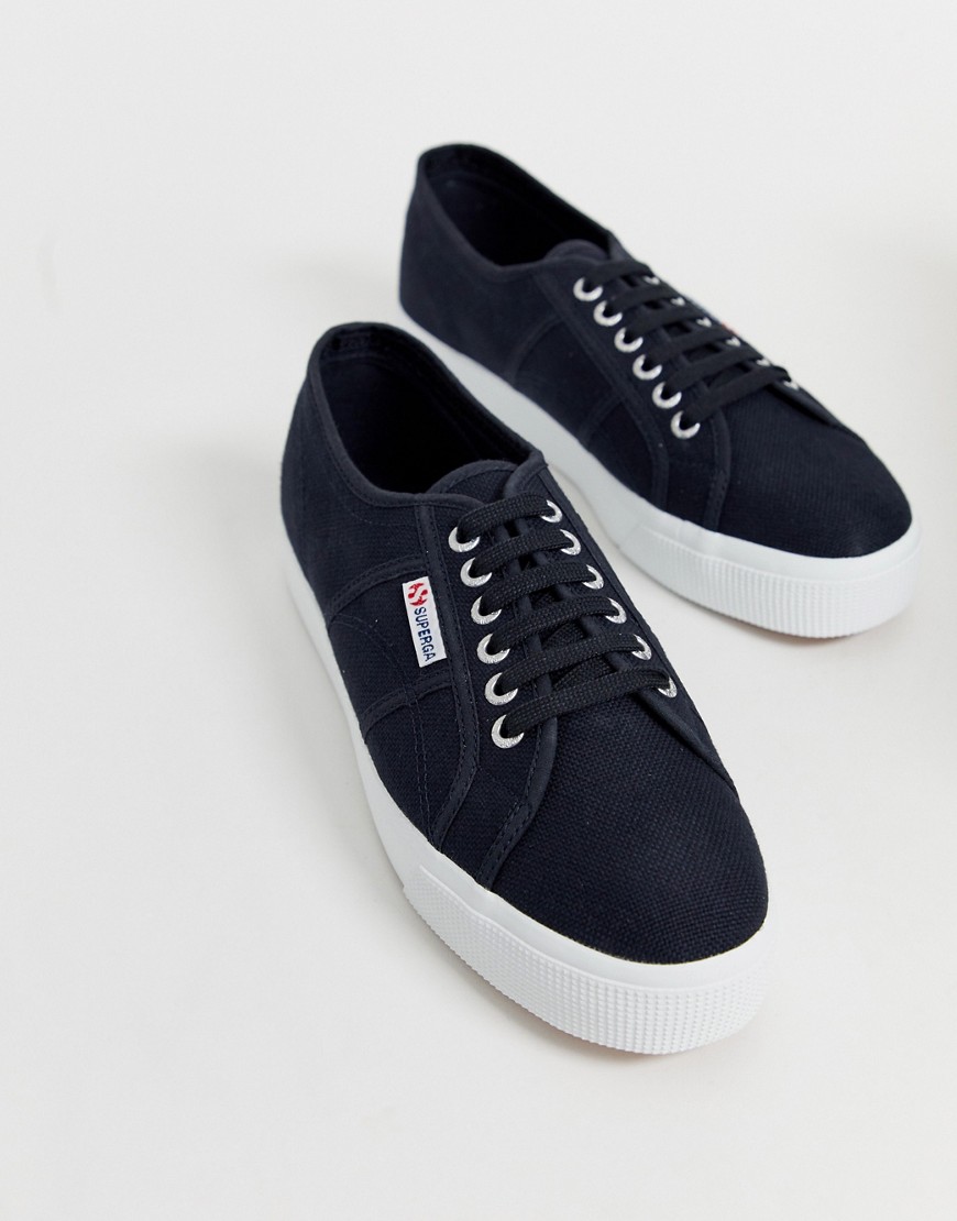 Superga 2730 chunky sole plimsolls in navy