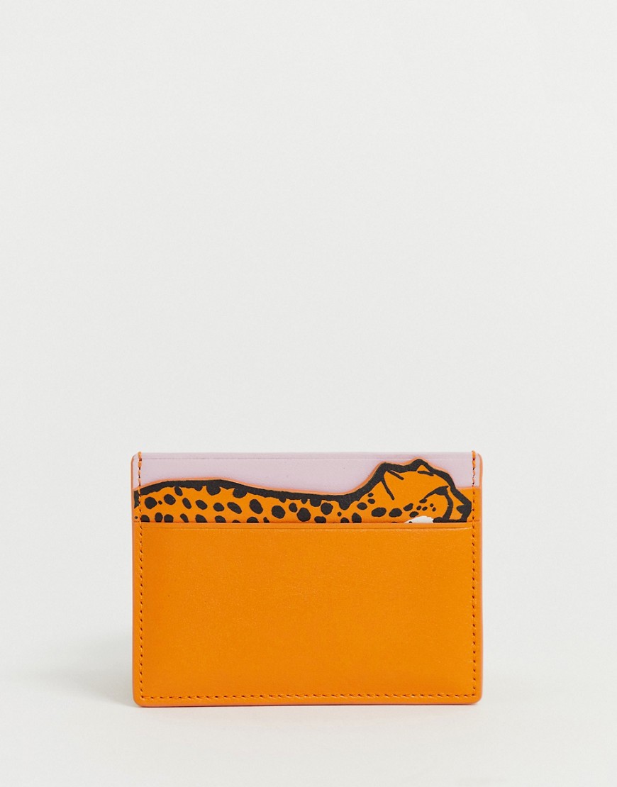 PS Paul Smith leather cheetah card holder