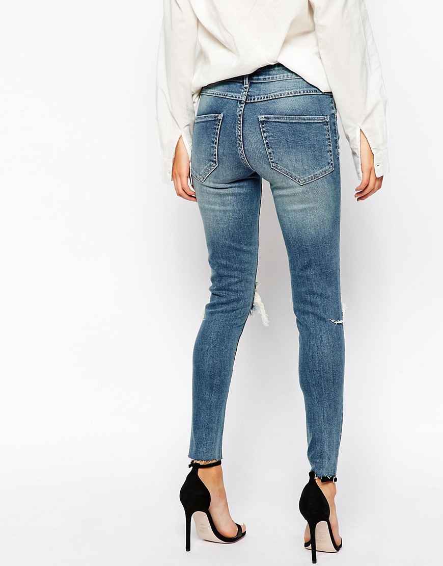 Vila | Vila Skinny Jeans With Busted Knees at ASOS