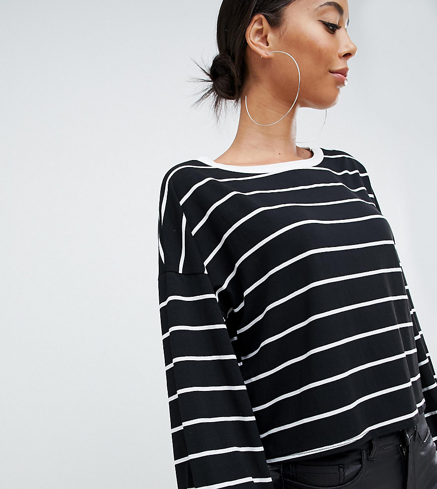 Missguided Tall striped boxy top in multi
