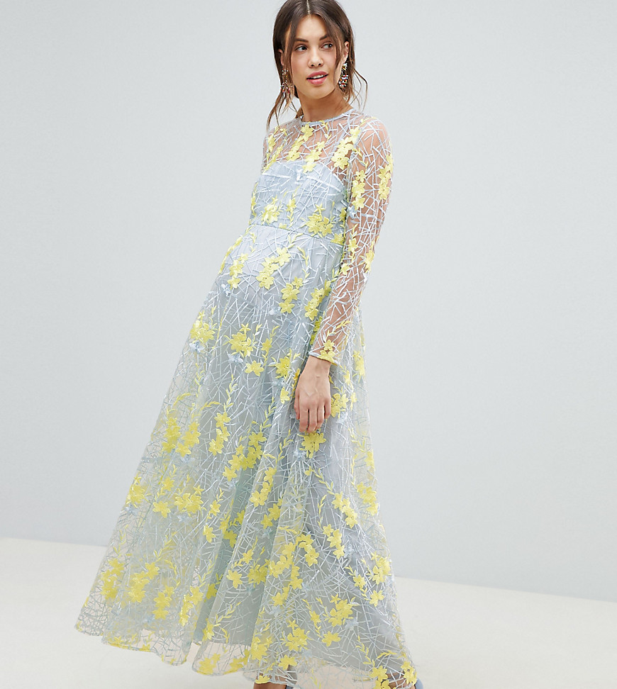 ASOS EDITION Maternity embroidered maxi dress