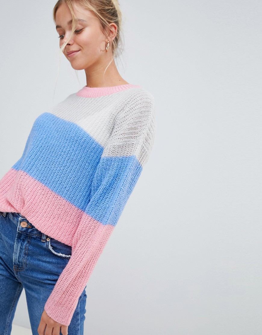 JDY colourblock knit jumper