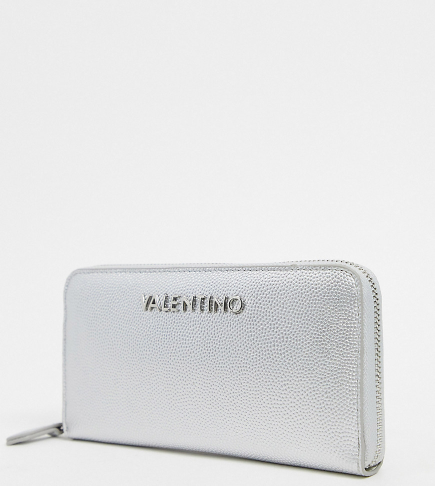 Valentino by Mario Valentino zip around purse in silver