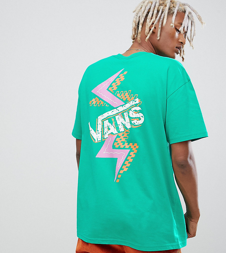 Vans retro t-shirt with back print in green Exclusive at ASOS - Green