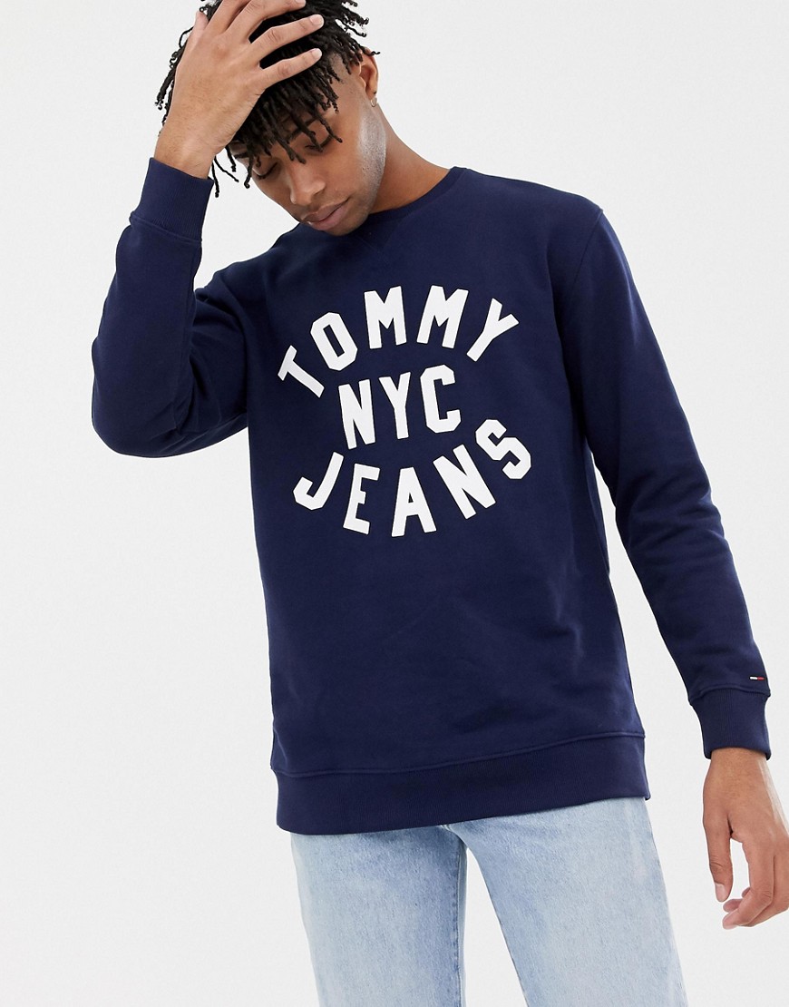 Tommy Hilfiger crew neck logo sweatshirt - Navy