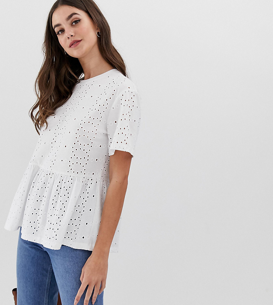 ASOS DESIGN Tall smock top in broidery