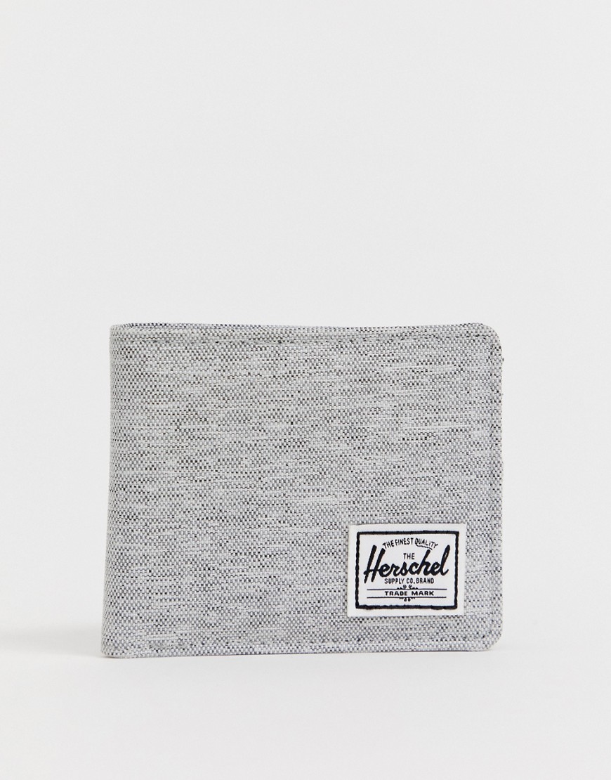 Herschel Supply Co Roy RFID card wallet in light grey crosshatch