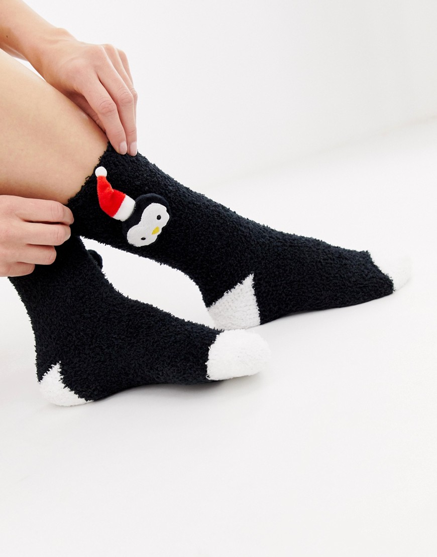 Brave Soul christmas penguin socks with box