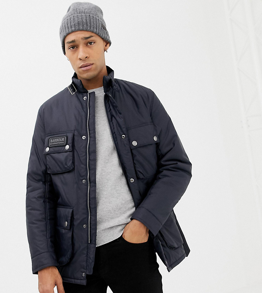 Barbour International padded jacket in navy Exclusive at ASOS