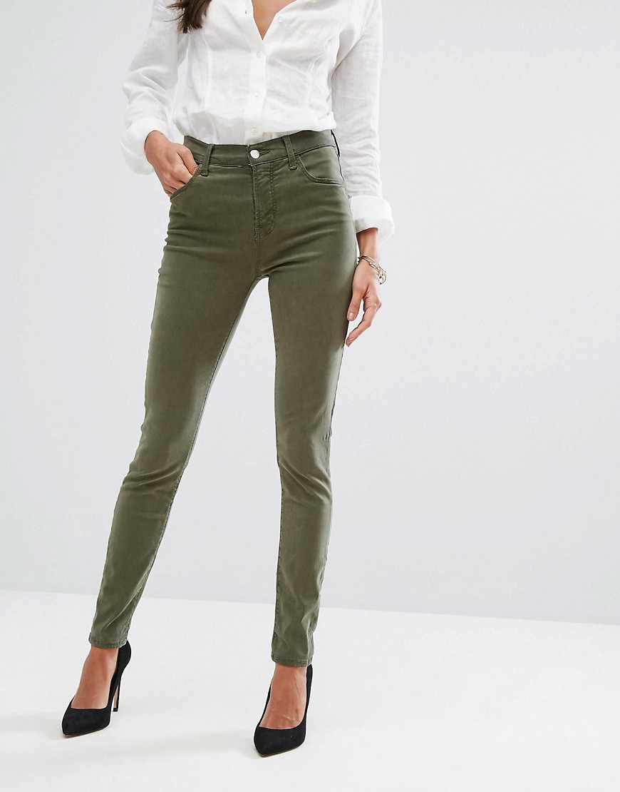 J Brand Maria High Rise Skinny Jean - Malachite green
