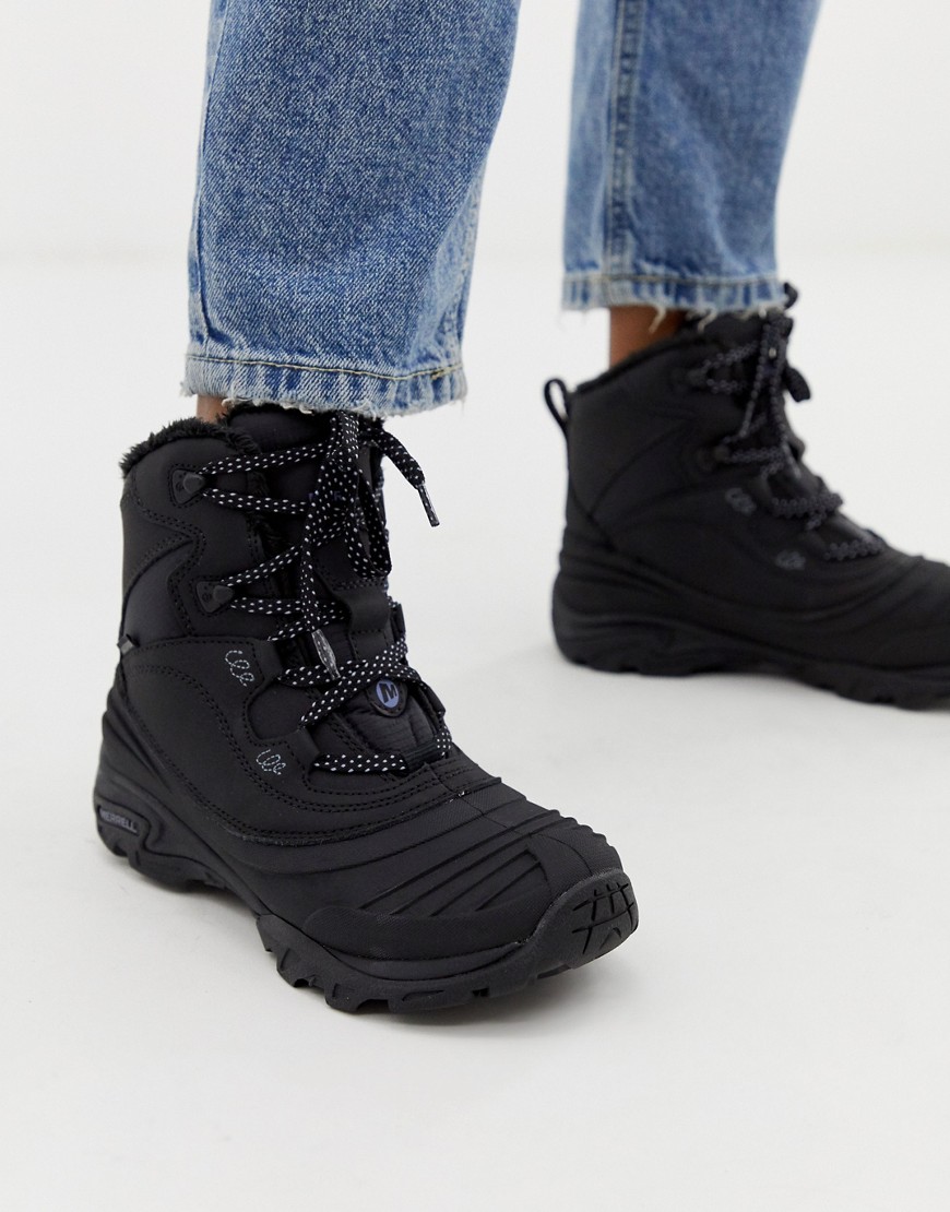 Merrell Snowbound Mid Waterproof hiking boots in black