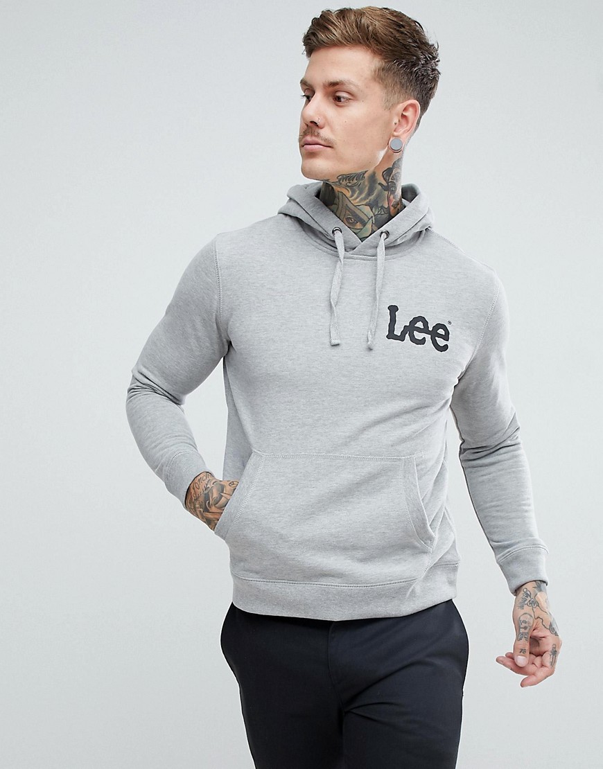 Lee Regular Fit Logo Hoody - Grey