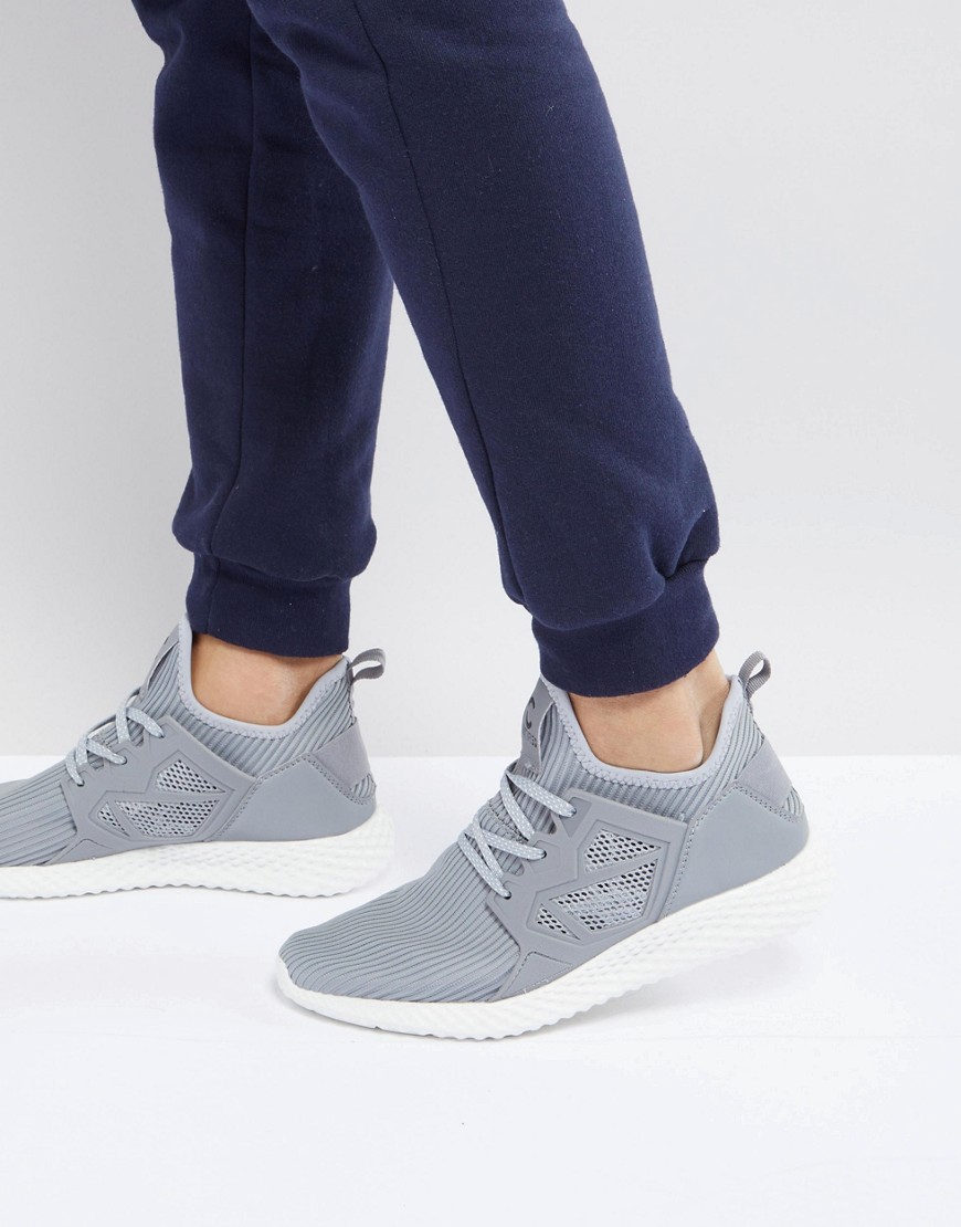 Certified London Knitted Trainers In Grey - Grey