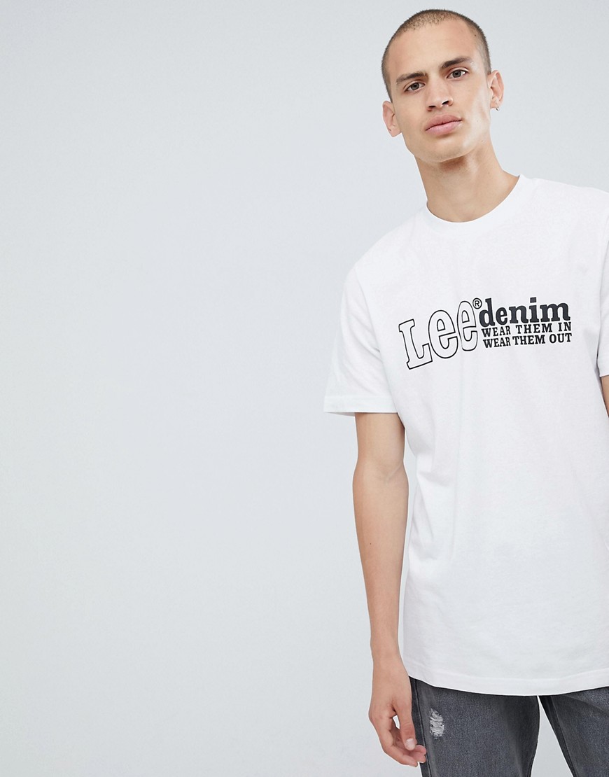 Lee denim logo t-shirt white