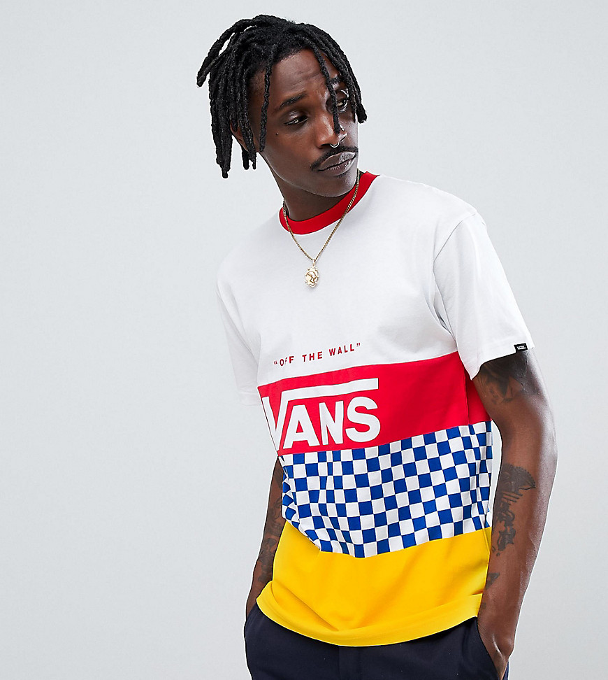 Vans heritage colour block t-shirt in white Exclusive at ASOS - White