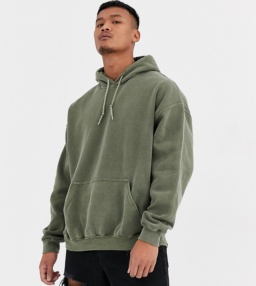 Reclaimed Vintage inspired oversized hoodie in green overdye