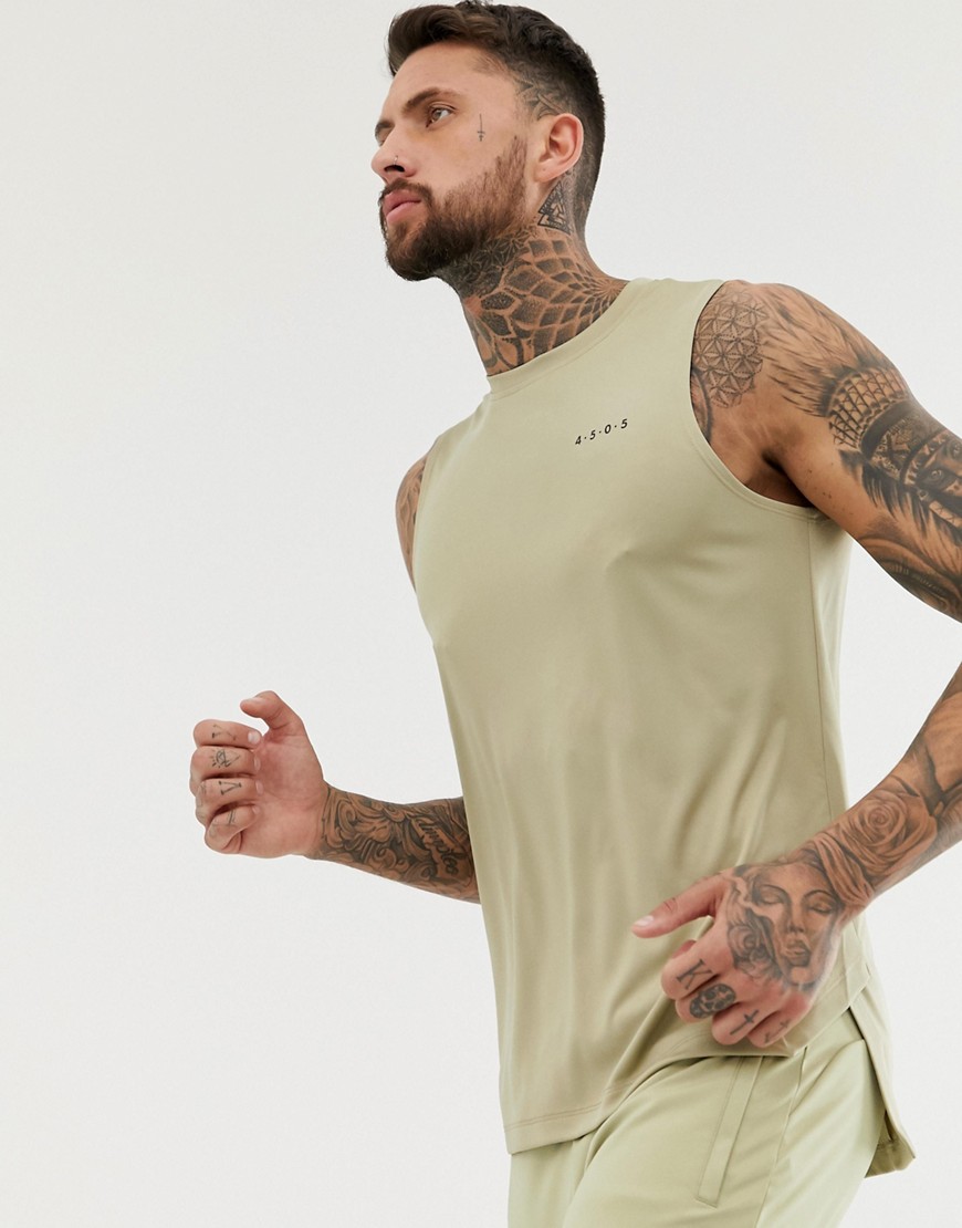 ASOS 4505 running sleeveless t-shirt with breathable mesh panels and stepped hem