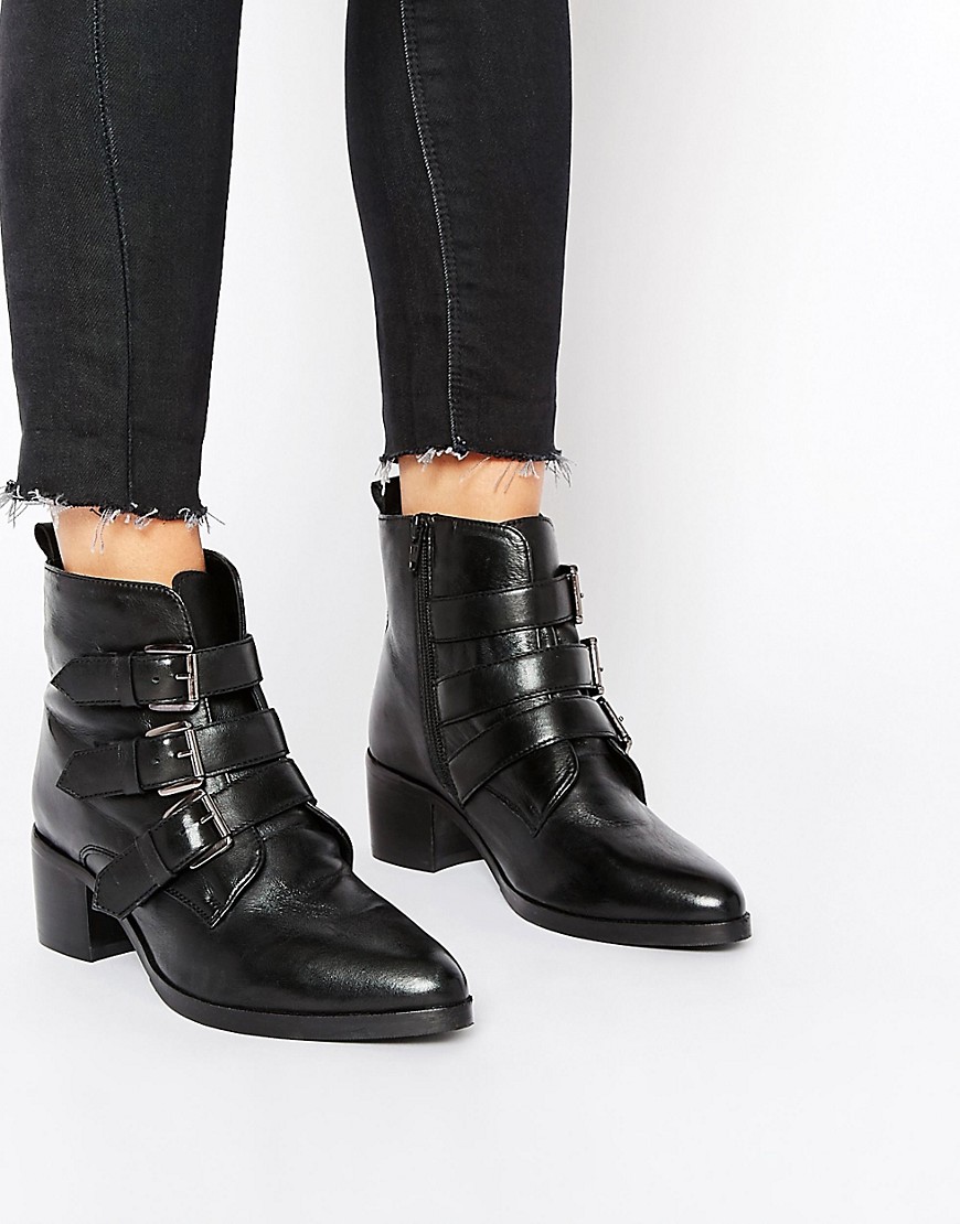 ASOS | ASOS ROUNDABOUT Wide Fit Leather Ankle Boots at ASOS