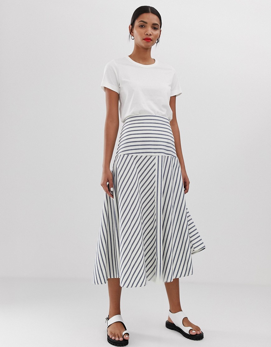Max & Co striped midi skirt