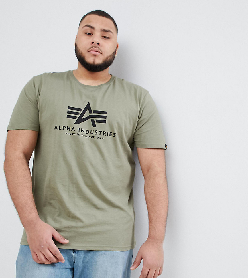 Alpha Industries Logo T-Shirt In Olive - Olive