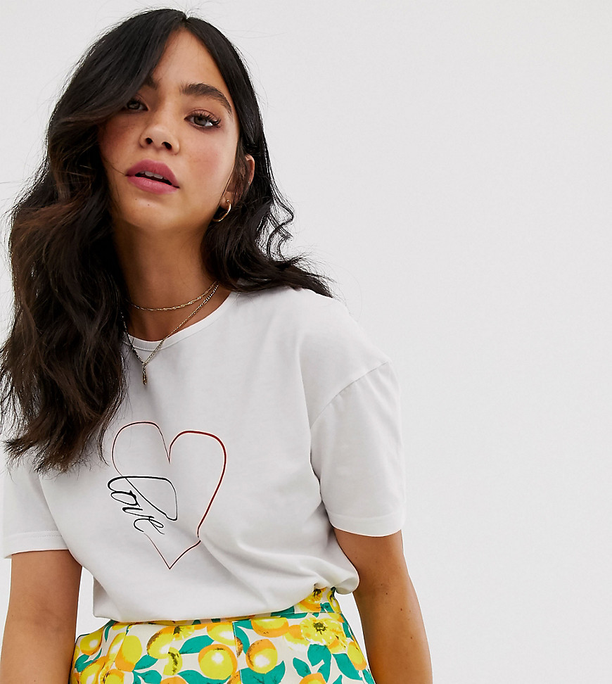 Wednesday's Girl relaxed t-shirt with love heart print