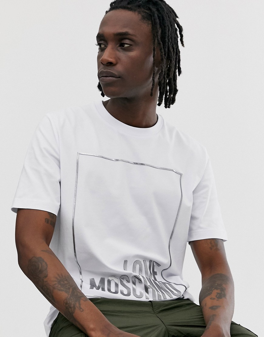 Love Moschino t-shirt in white with box logo