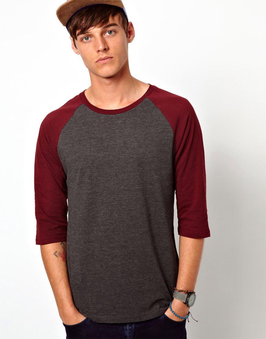 ASOS | ASOS 3/4 Sleeve T-Shirt With Contrast Raglan Sleeves at ASOS
