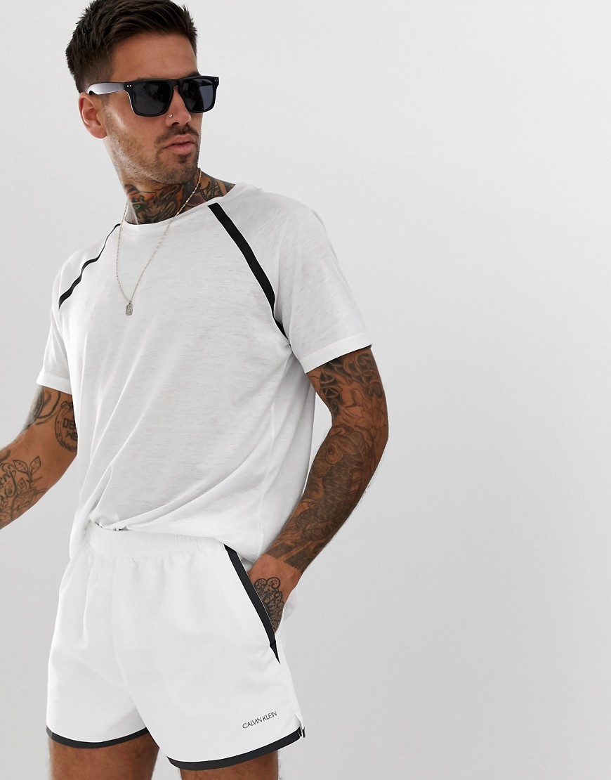 Calvin Klein Neo Plus heat sealed swim shorts in white
