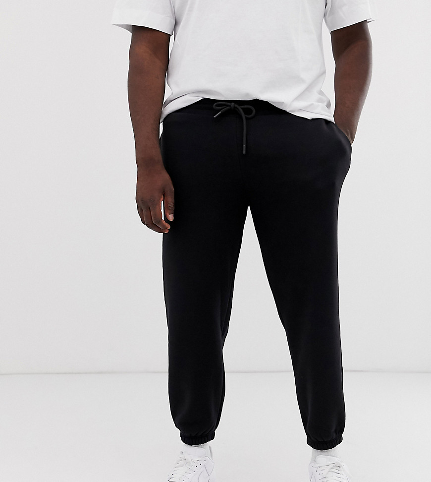 COLLUSION Plus tapered joggers in black