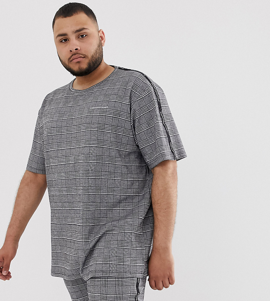 Good For Nothing co-ord oversized t-shirt in prince of wales check