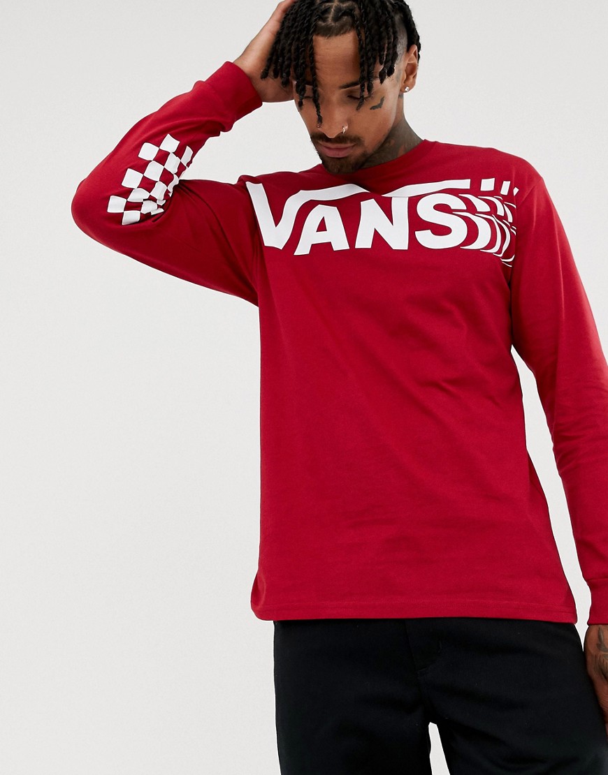 Vans long sleeve t-shirt with large logo in white VN0A3HWTCAR1