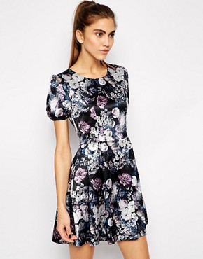 Style London | Style London Skater Dress in Winter Floral at ASOS