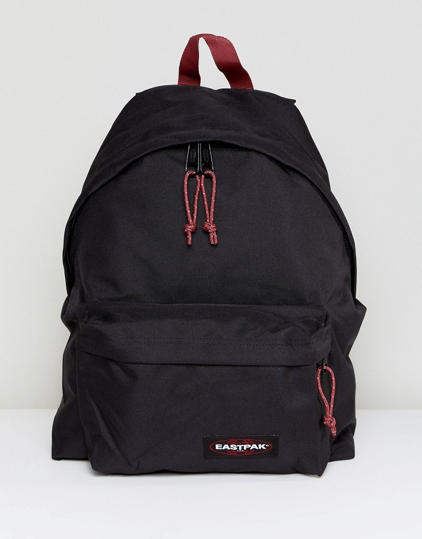 Eastpak Black with Red Contrast Padded Pak'r Backpack