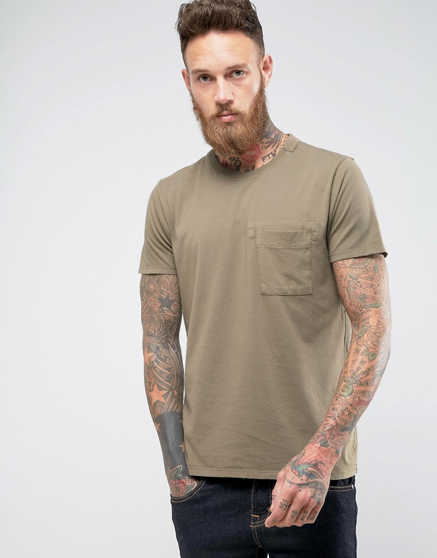 Nudie Jeans Co Anders Mended T-Shirt - Gr1 green 1
