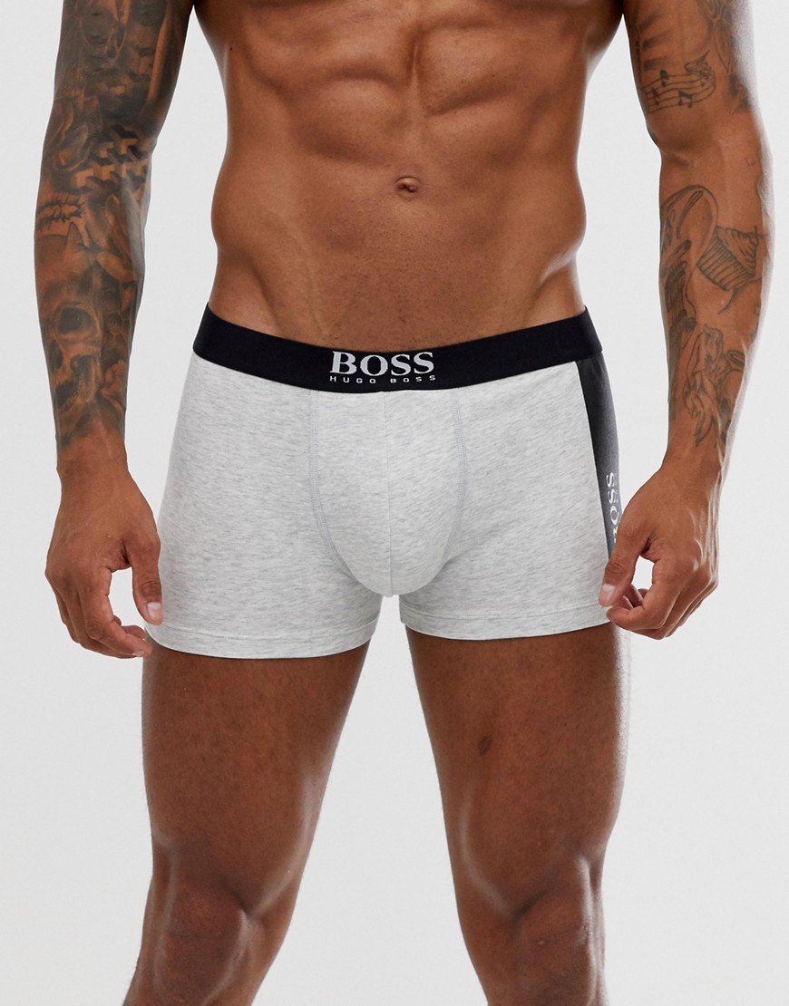 BOSS logo stripe trunks in grey