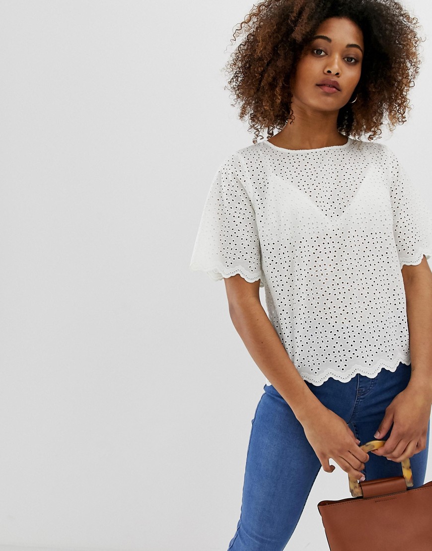 Only broderie anglais top