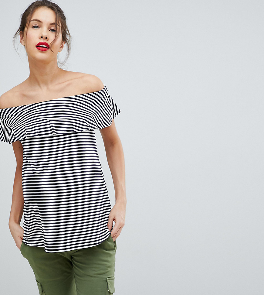 Isabella Oliver Ruffle Bandeau Top In Stripe