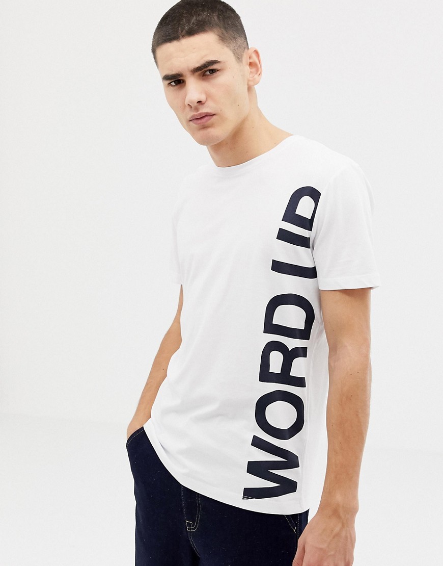 Tom Tailor word up t-shirt in white