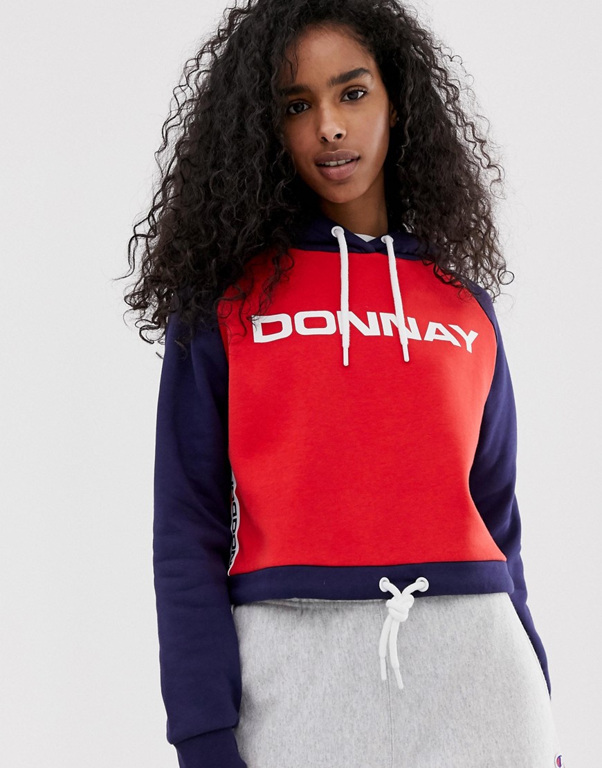 Donnay cropped panel hoodie