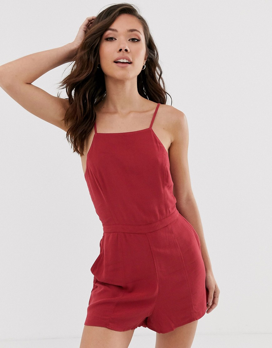 Abercrombie & Fitch red playsuit