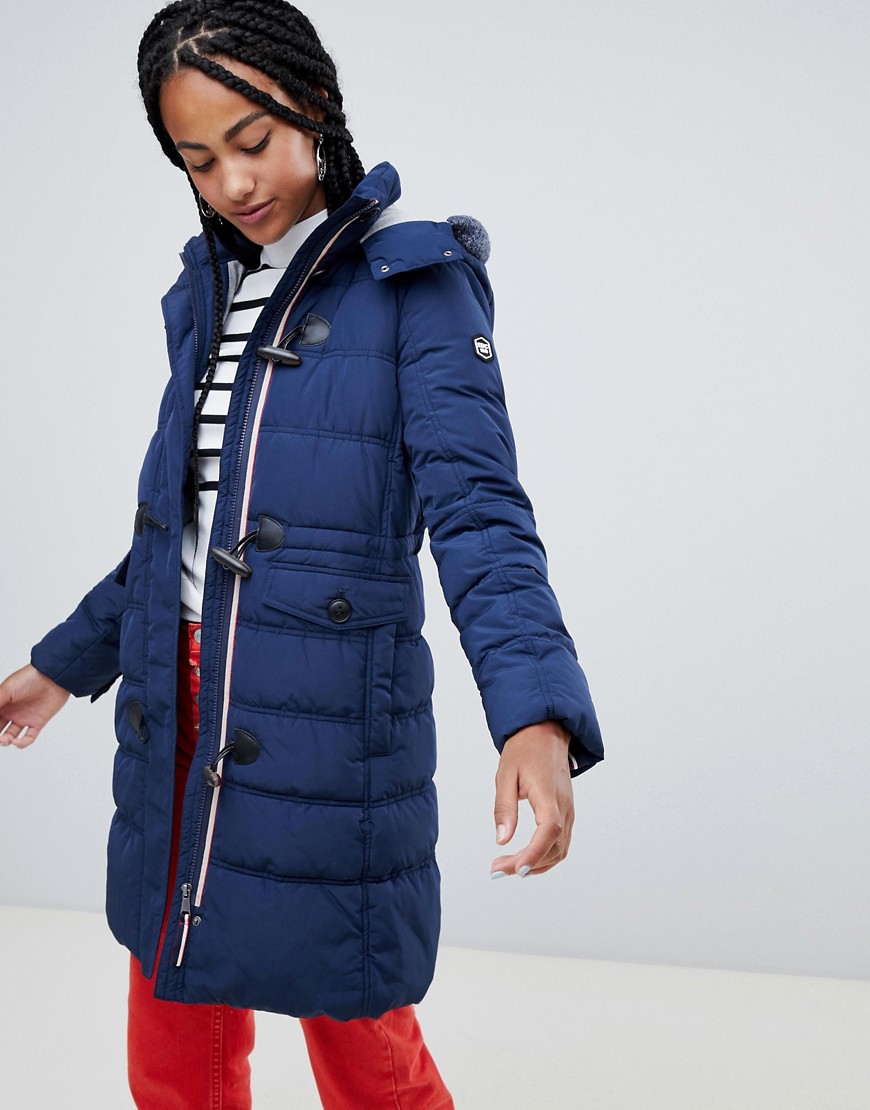 Esprit Toggle Padded Jacket With Marl Hood Lining