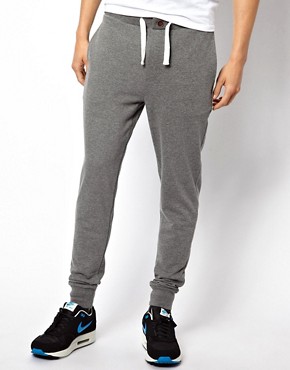 ASOS Skinny Sweatpants With Zip Fly And Button Detail