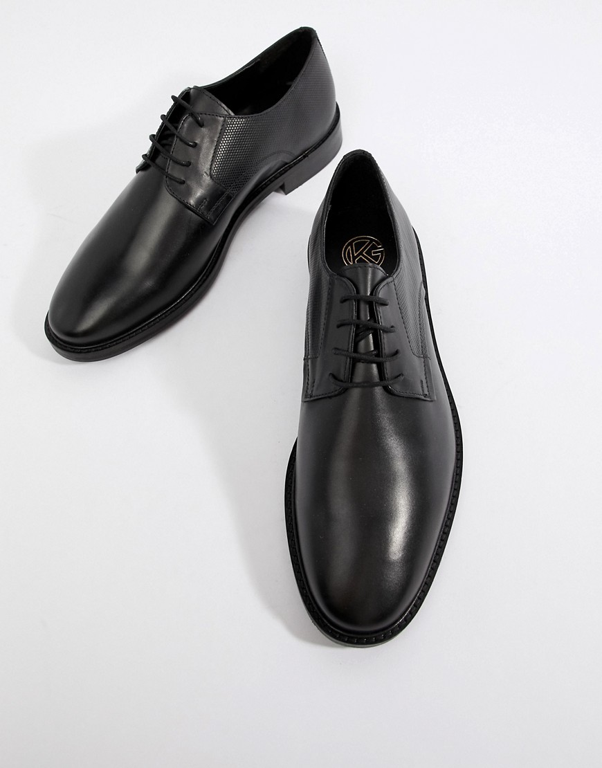 KG By Kurt Geiger Embossed Derby Shoes In Black