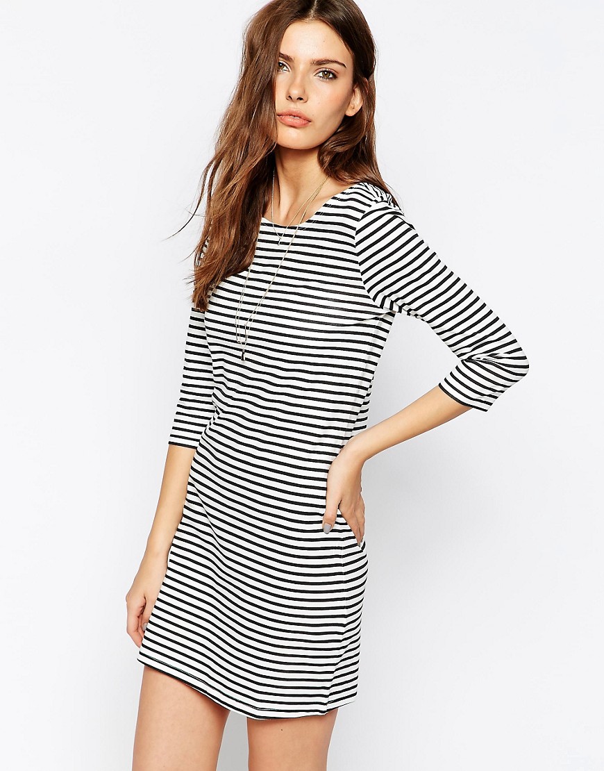 JDY | J.D.Y Striped T-Shirt Dress With 3/4 Sleeves at ASOS