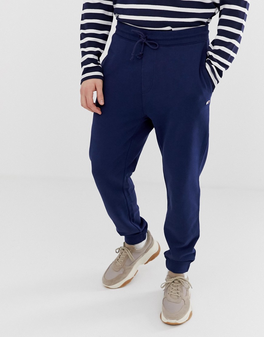 Tommy Jeans classic fit cuffed jogger with icon logo in navy