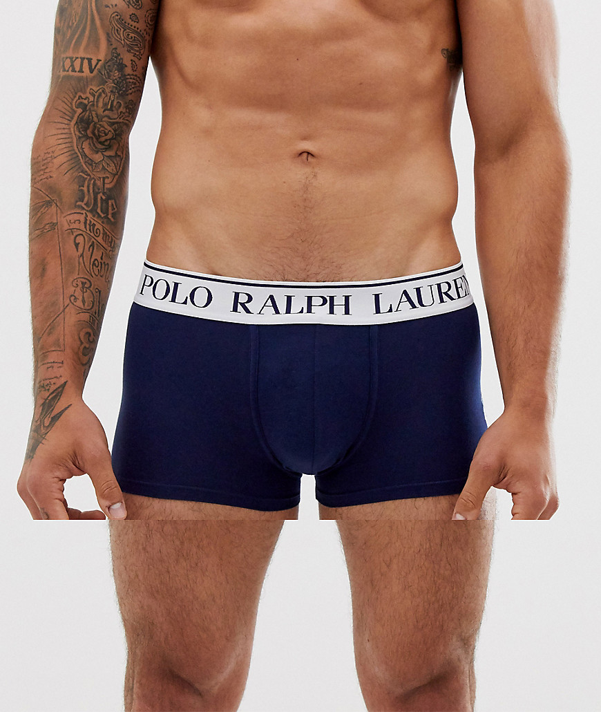 Polo Ralph Lauren trunk in navy with contrasting waistband and player logo