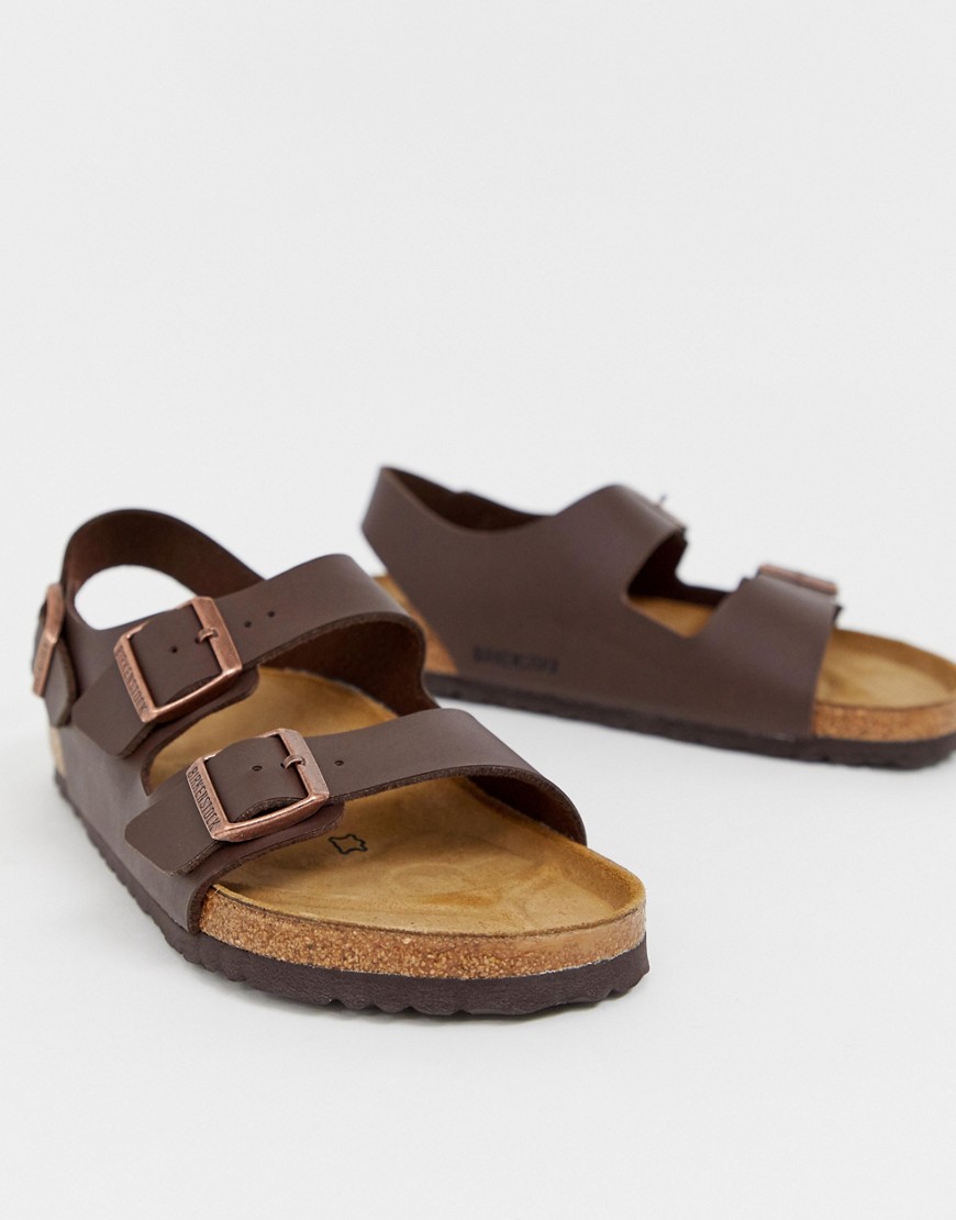 Birkenstock milano birko-flor sandals in dark brown