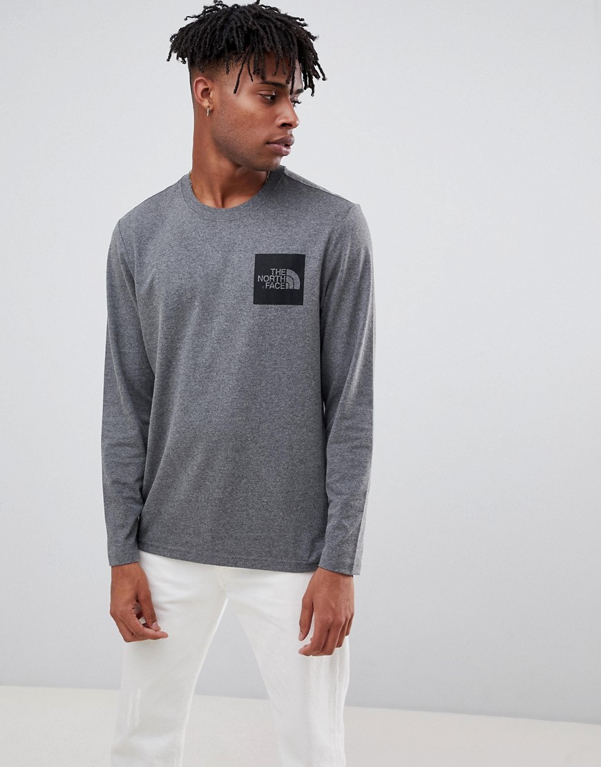 The North Face Long Sleeve Fine T-Shirt in Grey - Grey