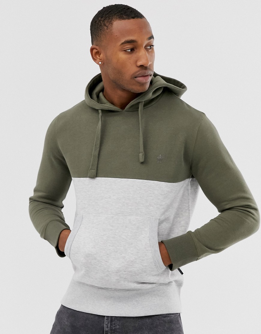 French Connection overhead block colour hoodie